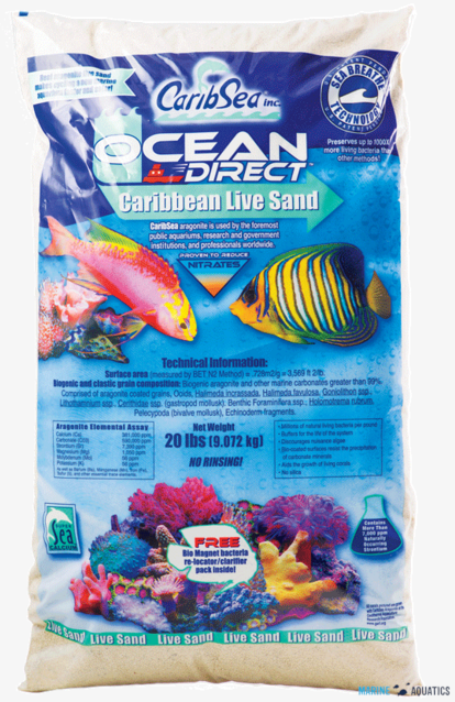 CaribSea Ocean Direct -  živý písek (9,07 kg)