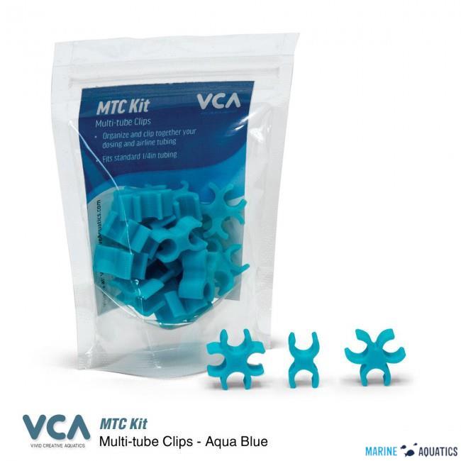 VCA Multi Tube clips - spony k organizaci hadiček - Aqua blue