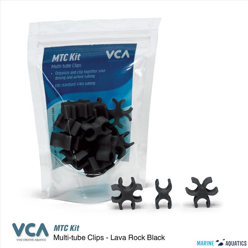 VCA Multi Tube clips - spony k organizaci hadiček - Lava Rock Black